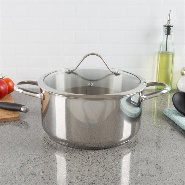 Classic Cuisine 6 qt Stainless Steel Stock Pot with Lid 82-KIT1050